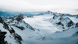 Mountain snowy cloudy sky nature - a few mountain free wallpaper