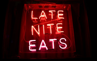 Neon sign late nite eats - an album cover free wallpaper