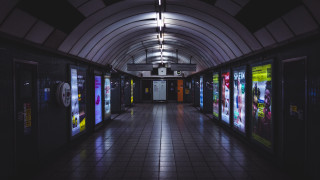 Subway station lights hallway tilt - underground comix free wallpaper