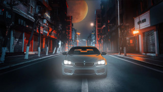 City night car headlight matte - edi rama free wallpaper