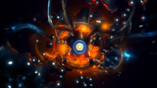 Blue orange yellow glowing eyes - a yellow center free wallpaper