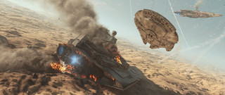 Star wars battle ship smoke - scene free wallpaper