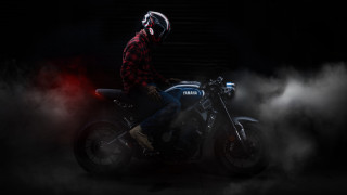 Man helmet motorcycle smoke dark - the motorcycle free wallpaper