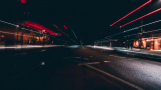 City lights bus night holography - a city street free wallpaper