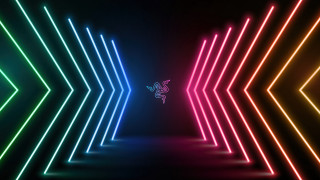 Neon tunnel lizard girls illustration - a white outline free wallpaper