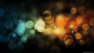 Blurry photo circles light background 2 - side and a blurry background free wallpaper