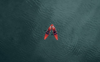 Red canoe lake forest tranquil - top of a lake next free wallpaper