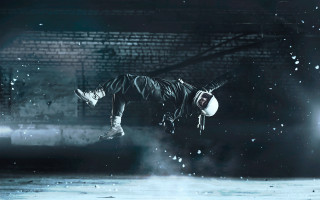 Skateboard trick aerial astronaut spacefireworks - a skateboard in the air free wallpaper