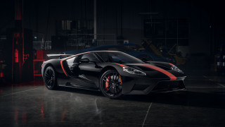 Black sports car red stripes - red stripe free wallpaper