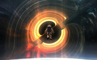 Space station astronaut spiral light - a space station free wallpaper