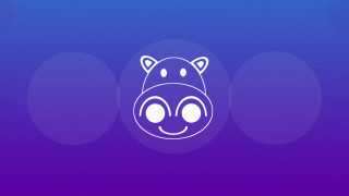 Purple cat head three circles - lyco art free wallpaper