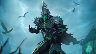Man costumed storm bat bird - his shoulder and a bird free wallpaper