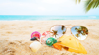 Sunglasses fan beach palm sky - palm tree free wallpaper