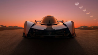 Futuristic car sunset bubbles desert - futurism free wallpaper