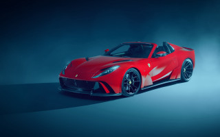 Red sports car dark room 72 - the hood and the hood free wallpaper