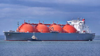 Large ship orange tanks ocean - regionalism free wallpaper