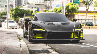Black yellow sports car street - andrew law free wallpaper