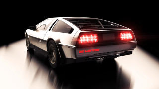 White car retrofuturism matte rendering - matte drawing free wallpaper