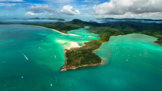 Tropical island plane view beach - a tropical island free wallpaper