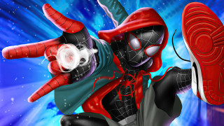 Spiderman redshoe bluebackground stars snowflakes - a spider man free wallpaper