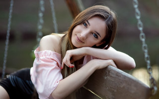 Woman swing pose elina karimova - a swing free wallpaper