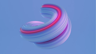 Flying blue pink object 3d - cinema 4 d free wallpaper