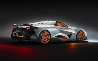 Futuristic car orange wheels red - concept design free wallpaper