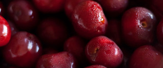 Plums water droplets macro photorealism - a white border free wallpaper