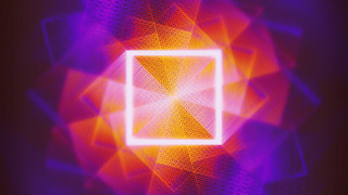 Bright purple orange abstract squares - geometric shape free wallpaper