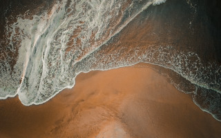 Beach waves sand brown water - wave free wallpaper