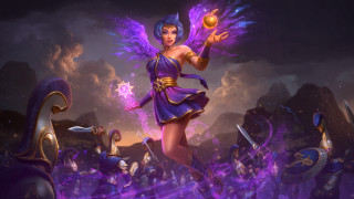 Purple dress woman sword ball - epsylon point free wallpaper