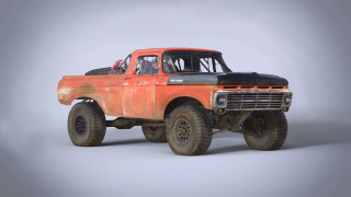 Old orange truck black top - a black top free wallpaper
