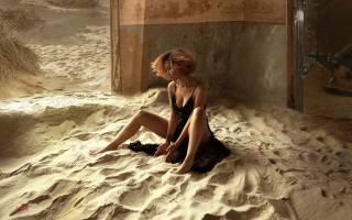 Elina karimova beach fashion portrait - an album cover free wallpaper