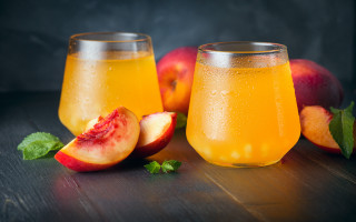 Juices fruit mint glasses food - a couple of glasses free wallpaper