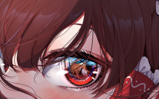 Eye red background flag photorealism - a close up of a persons eye free wallpaper