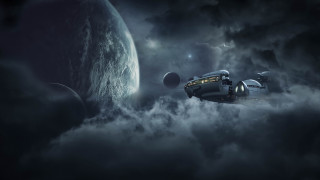 Space station clouds planet earth - a space station free wallpaper