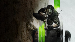 Man green mask gun doorway - the wall behind free wallpaper