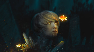 Butterfly man fireworks astronaut moon - art station free wallpaper
