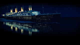 Cruise ship ocean night lights - sail free wallpaper