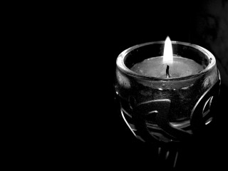 Candle lit glass bowl tabletop - a glass bowl free wallpaper