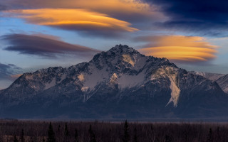 Mountain range cloudy sky sunset - the foreground free wallpaper