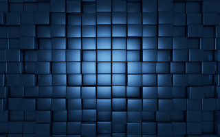 Blue squares geometric honeycomb brick - square free wallpaper