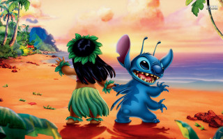 Blue alien girl dancing beach - pixar and disney animation free wallpaper for desktop