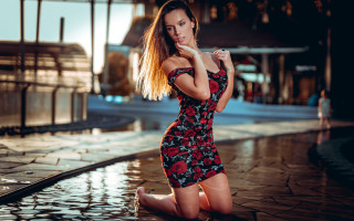 Rain dress portrait 3d blurry - arabesque free wallpaper for desktop