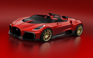 Red sports car black top 3 - cgstudio free wallpaper