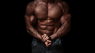 Muscular man topless portrait ashbaugh - chest free wallpaper