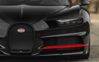 Black bugatti car hood up - a black bugatti car free wallpaper