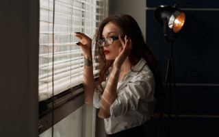 Elina karimova glasses window blinds - glass free wallpaper