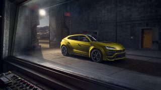 Yellow car dark garage soundboard - a dark garage free wallpaper