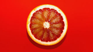 Grapefruit halved white center red - half free wallpaper